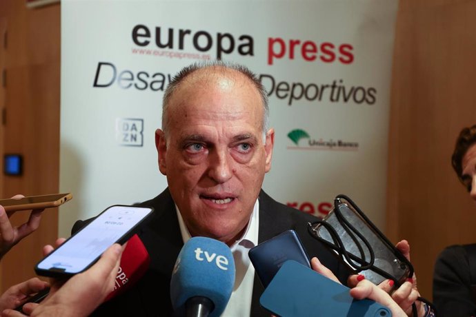 Archivo - El presidente de LaLiga, Javier Tebas