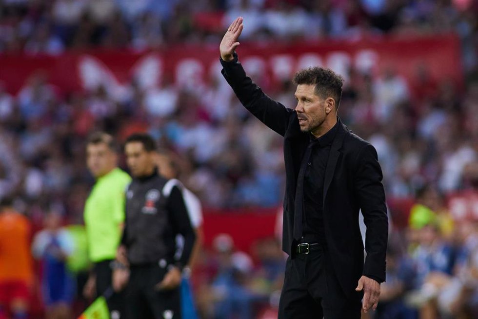 El entrenador del Atlético de Madrid, Diego Pablo Simeone