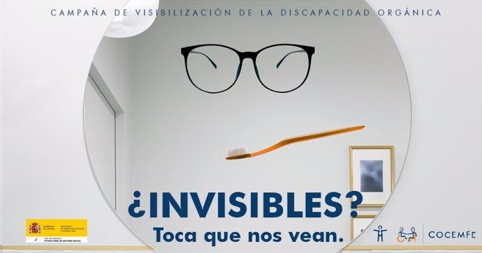 Imagen de la campaña de COCEMFE 'Toca que nos vean'