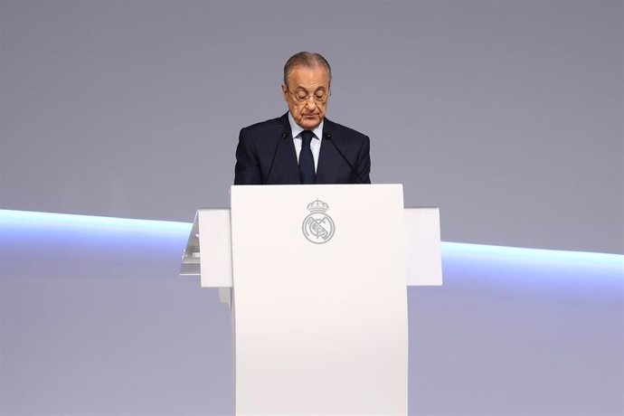 Florentino Pérez, presidente del Real Madrid, durante las Asambleas Generales Ordinarias y Extraordinarias de 2022