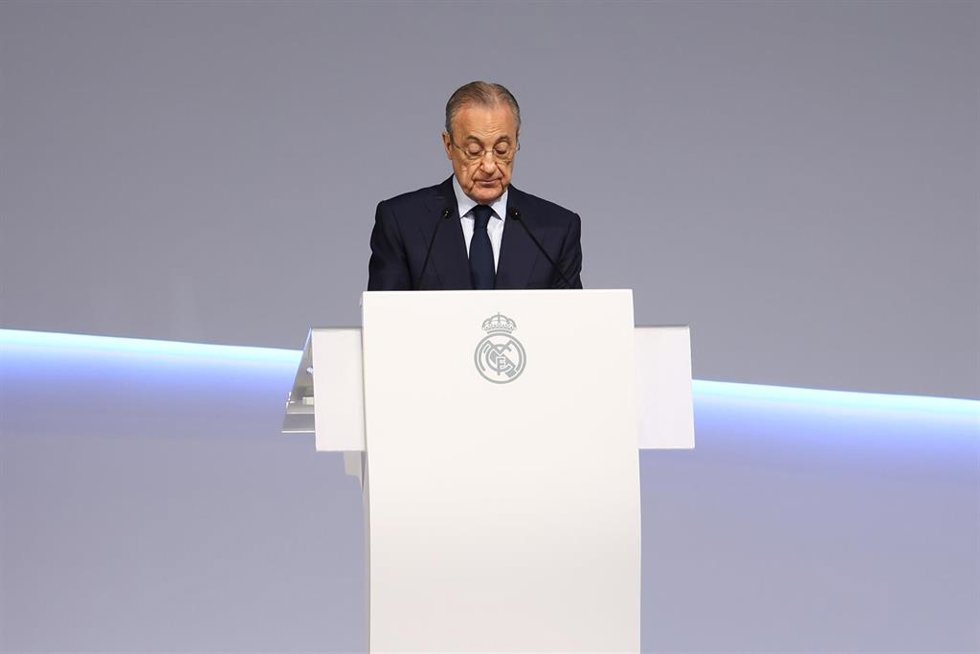 Florentino Pérez, presidente del Real Madrid, durante las Asambleas Generales Ordinarias y Extraordinarias de 2022