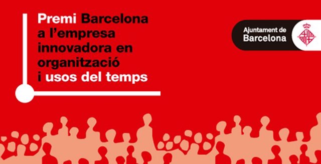 Cartell del XIè Premi Barcelona a l'Empresa Innovadora en Organització i Ús del Temps, de Barcelona Activa