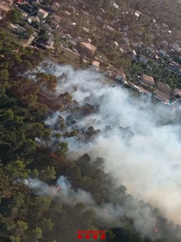 Incendi forestal a La Torre de Claramunt (Barcelona)