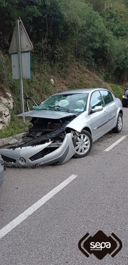 Accidente de tráfico en la N-625 en Amieva.