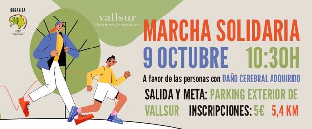 Marcha solidaria que organizan Vallsur y la asociación Camino el día 9 de octubre.