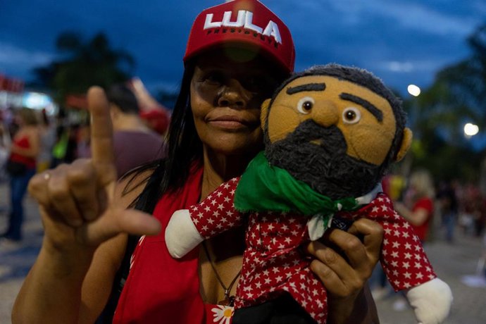 Seguidora de Luiz Inácio Lula da Silva en Brasilia