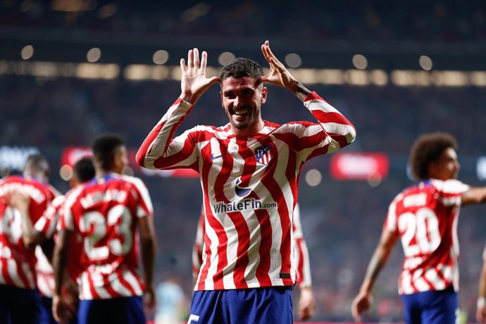 Rodrigo De Paul of Atletico de Madrid celebrates a goal during the Spanish League, La Liga Santander, football match played between Atletico de Madrid and RC Celta de Vigo at Civitas Metropolitano stadium on September 10, 2022 in Madrid, Spain.