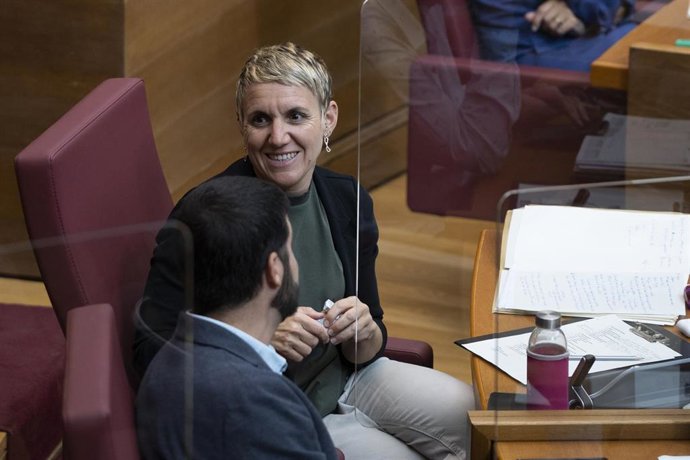 La diputada a las Corts Valencianes por Compromís, Papi Robles, en el Debate de Política General