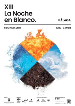 Cartel de la Noche en Blanca en el Museo Thyssen.