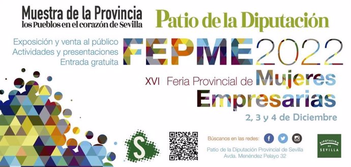 Cartel de la próxima edicición de la Feria Provincial de Mujeres Empresarias que organiza la Diputación.