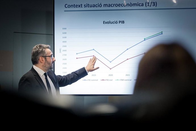 El ministro de Finanzas, Eric Jover, durante la presentación del presupuesto.