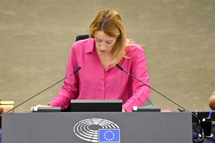 La presidenta del Parlamento Europeo, Roberta Metsola