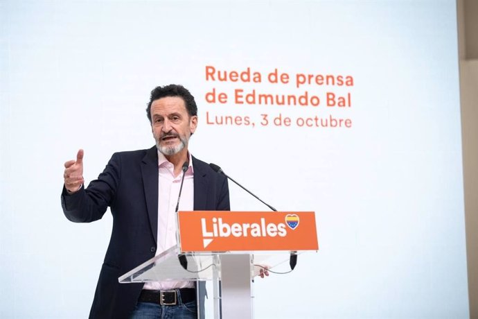 El vicesecretario general de Ciudadanos, Edmundo Bal, en rueda de prensa.