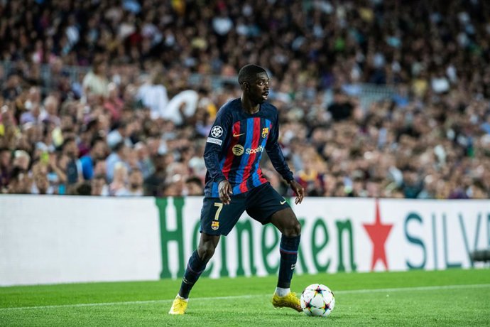 Ousmane Dembele of FC Barcelona in action during the UEFA Champions League, Group C, football match played between FC Barcelona and Viktoria Plzen at Spotify Camp Nou on September 07, 2022 in Barcelona, Spain.