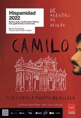 Cartel del concierto de Camilo en Madrid.