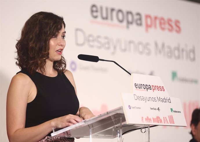 La presidenta de la Comunidad de Madrid, Isabel Díaz Ayuso,