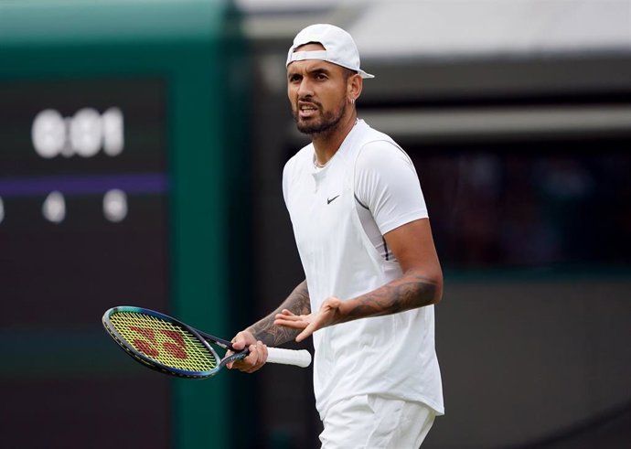 Archivo - El tenista australiano Nick Kyrgios, en Wimbledon 2022. 