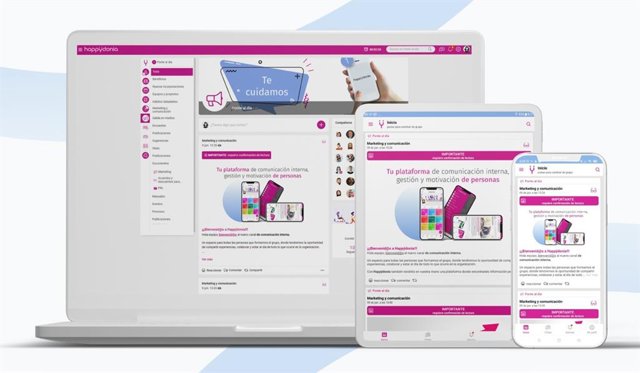 Imágen de la aplicación Happdonia que permite una comunicación agil