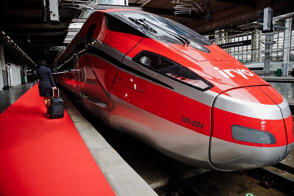 Tren de la operadora ferroviaria Iryo.