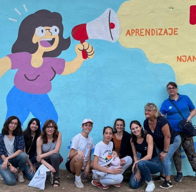 Mural pintado por 'Dones de S'Arenal'.