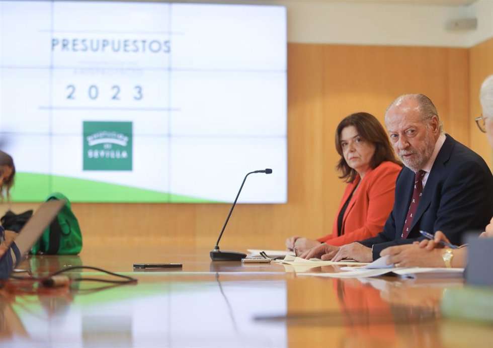 Villalobos en la rueda de prensa de presupuestos