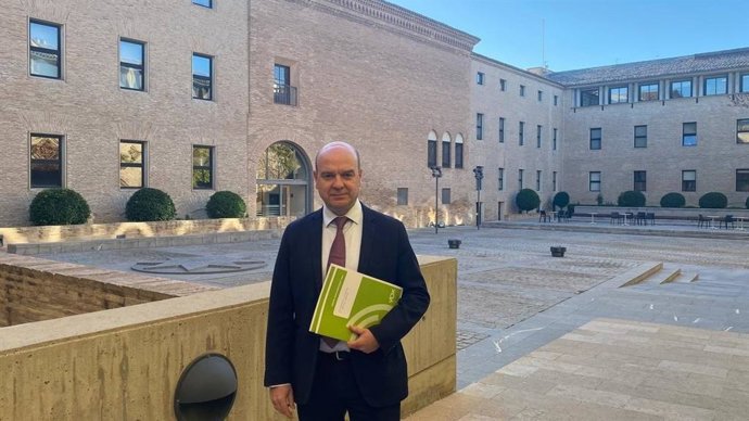 El portavoz del grupo parlamentario VOX en las Cortes de Aragón, Santiago Morón