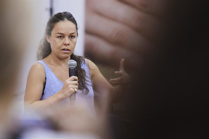 La coreógrafa, Rocío Molina, durante la presentación de espectáculos en la Bienal de Flamenco en el Teatro de la Maestranza, a 13 de septiembre de 2022 en Sevilla (Andalucía, España)