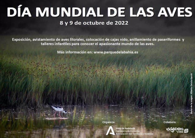 Cartel del Día de las Aves en Los Toruños.