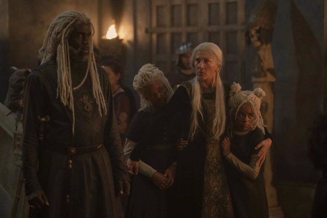 La familia Velaryon en el episodio 7 de La Casa del Dragón