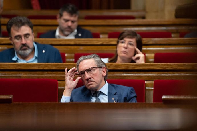 El conseller de Economía y Hacienda, Jaume Giró, en el Parlament.