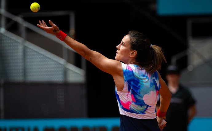 Archivo - Nuria Parrizas Diaz of Spain in action during the second round of the 2022 Mutua Madrid Open WTA 1000 tennis tournament against Ekaterina Alexandrova of Russia