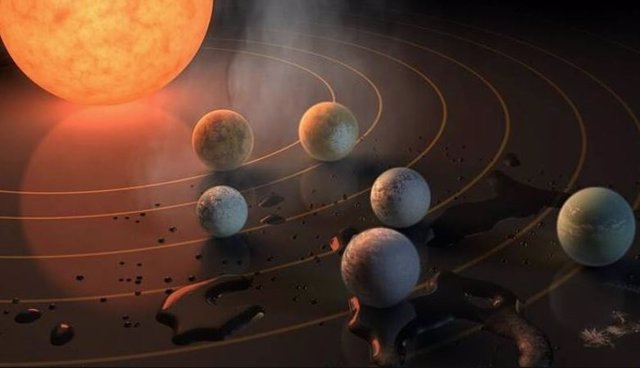 Recreación del sistema TRAPPIST-1