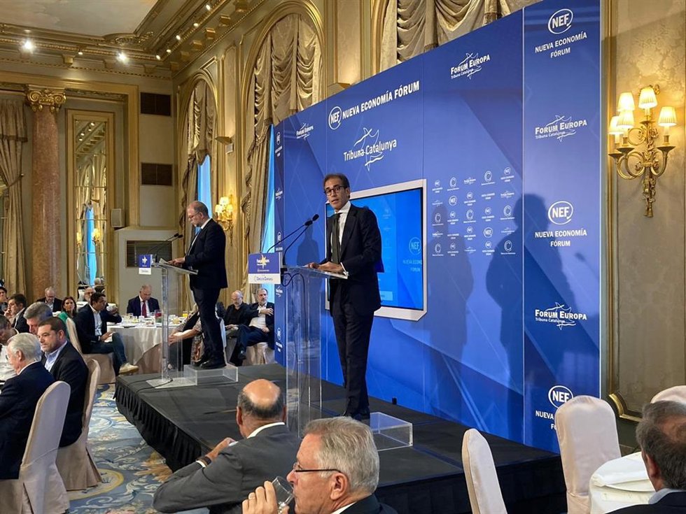 El presidente de Fira de Barcelona, Pau Relat, este miércoles en el Hotel Palace de Barcelona