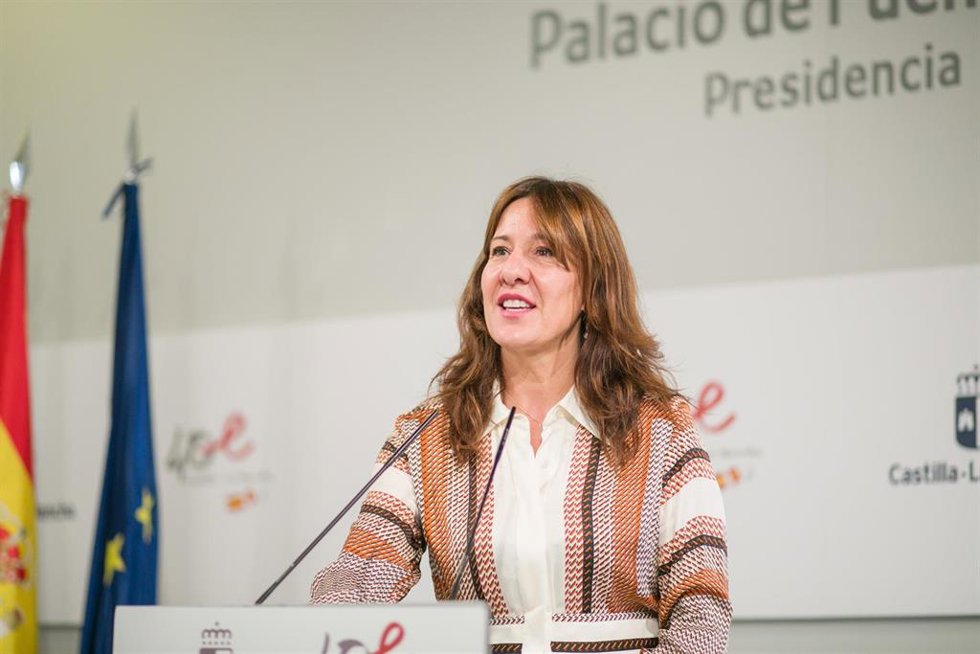 La portavoz del Gobierno de Castilla-La Mancha, Blanca Fernández