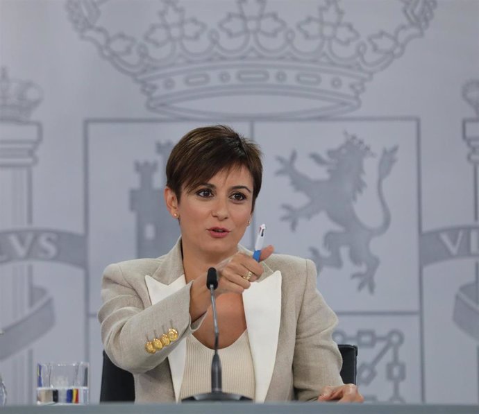 Imagen de archivo de la ministra portavoz, Isabel Rodríguez.