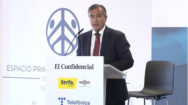 El consejero delegado de Indra, Ignacio Mataix, durante el evento 'Sevilla, ecosistema de innovación', organizado por 'El Confidencial