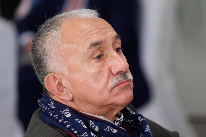 El secretario general de UGT, Pepe Álvarez, durante el segundo encuentro de El Mundo, en el Hotel Westin Palace, a 4 de octubre de 2022, en Madrid (España). 