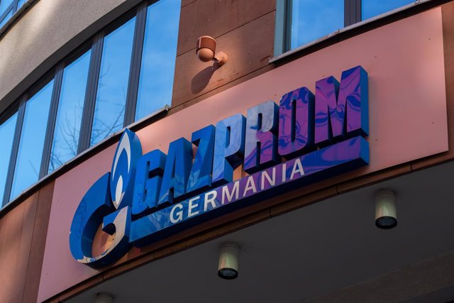 Archivo - Imatge d'arxiu del logo de Gazprom 