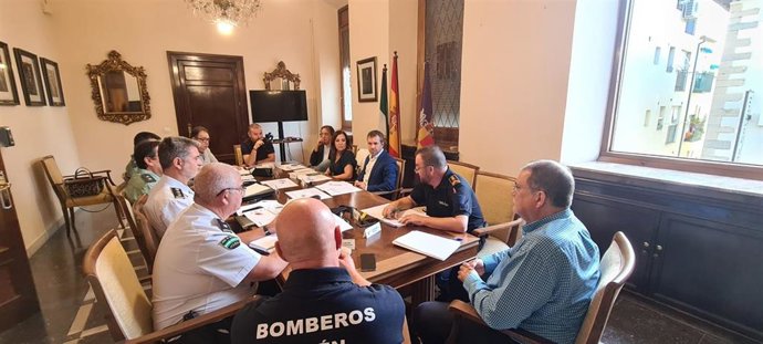 Reunión de la Junta Local de Seguridad Ciudadana con motivo de la Feria de San Lucas.