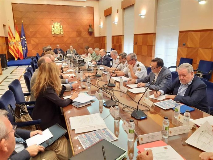 Reunión de la segunda Junta Local de Seguridad de Zaragoza, con motivo de las Fiestas del Pilar 2022.