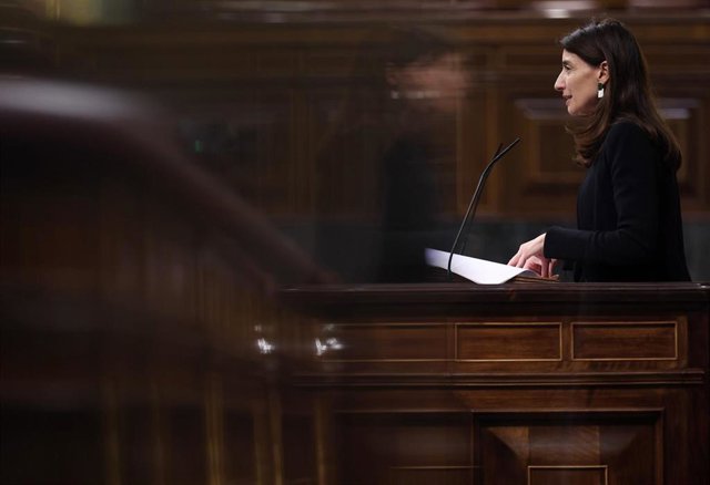 La ministra de Justicia, Pilar Llop, interviene durante una sesión plenaria en el Congreso, a 5 de octubre de 2022, en Madrid (España).