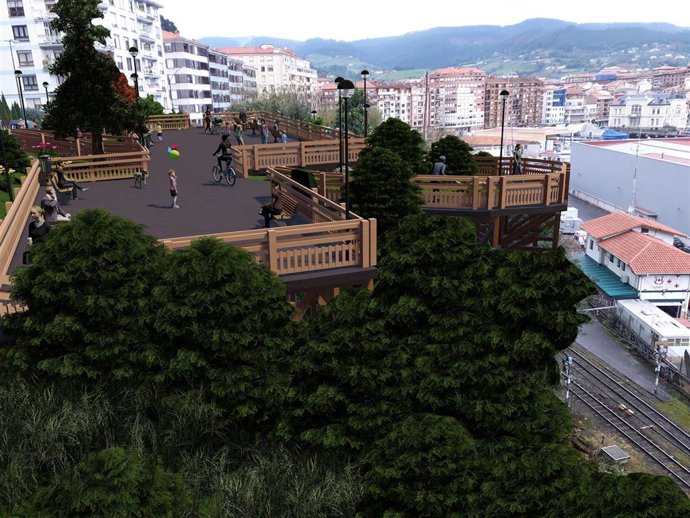 Infografía del nuevo tramo de paseo verde entre Bermeo y Mundaka