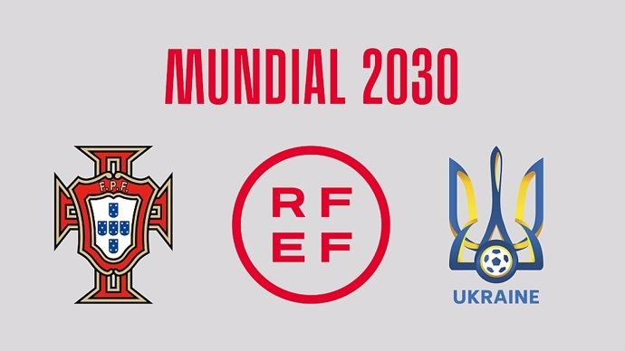 Nuevo logo de la candidatura del Mundial de 2030 con la incorporación de Ucrania