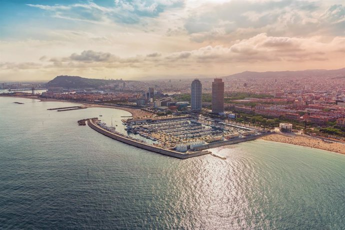 Vista aria del Port Olímpic de Barcelona