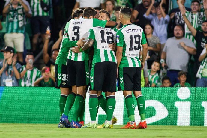 Joaquin Sanchez of Real Betis celebrates a goal during the UEFA Europa League, Group C, match between Real Betis an Ludogorets at Benito Villamarin Stadium on September 15, 2022 in Sevilla, Spain.