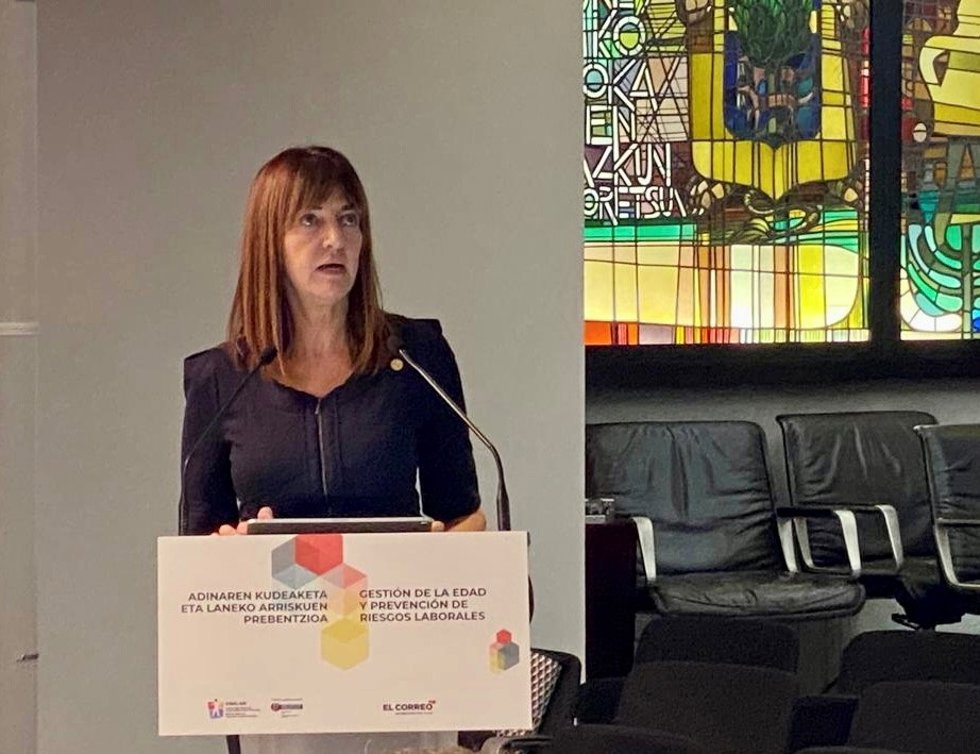 Idoia Mendia inaugura en Bilbao el Foro 'Gestión de la edad y prevención de riesgos labores'