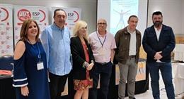 Carmen Castilla (centro), con otros dirigentes de su sindicato en la inauguración de las jornadas en Córdoba.