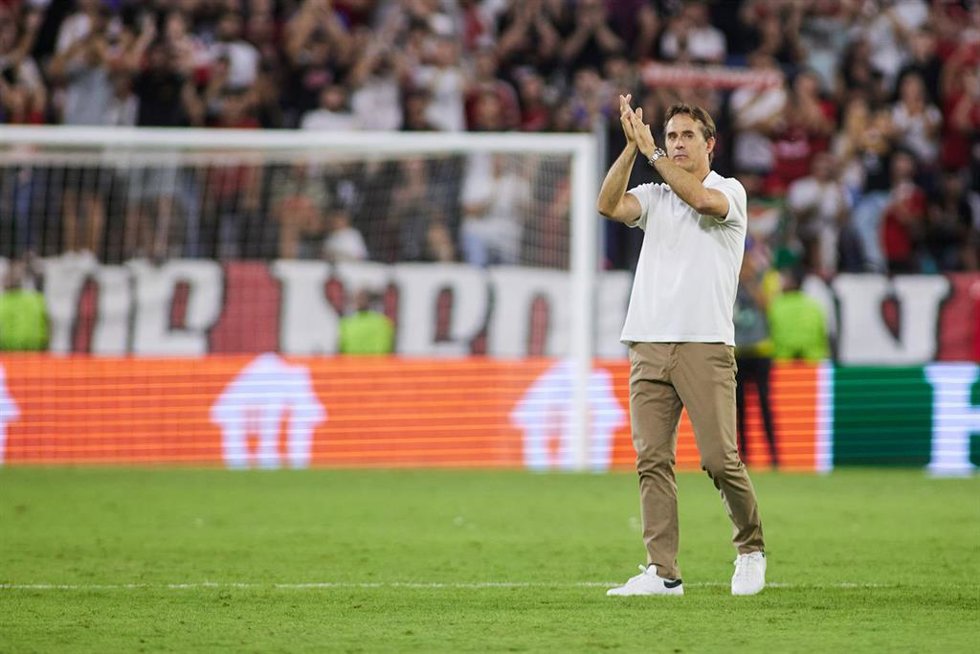 El entrenador vasco Julen Lopetegui, en su último partido como técnico del Sevilla.