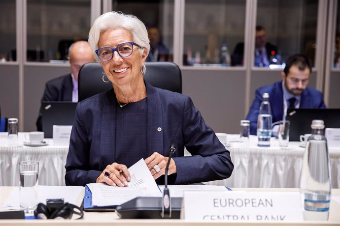 HANDOUT - 09 September 2022, Czech Republic, Prague: President of the European Central Bank Christine Lagarde attends EU finance ministers meeting. Photo: -/EU Council/dpa - ATTENTION: editorial use only and only if the credit mentioned above is referen