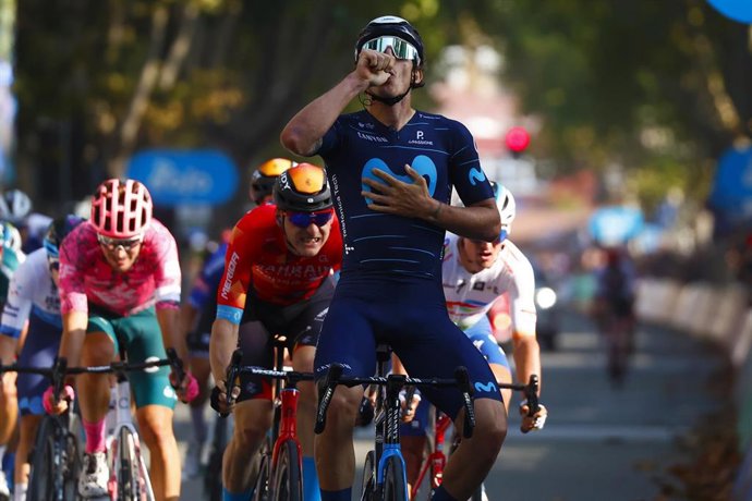 El ciclista español Iván García Cortina (Movistar Team)